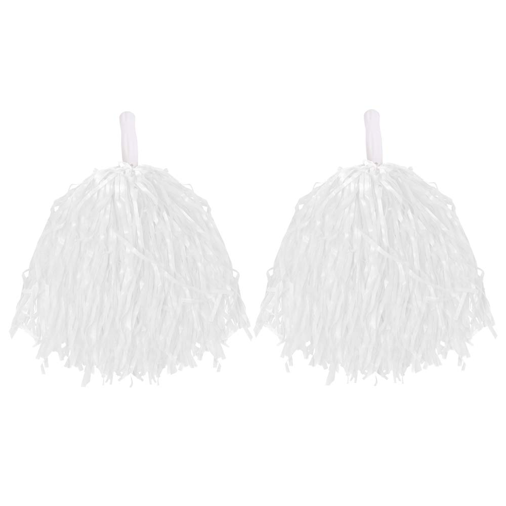 WHITE ZOMBIE CHEERLEADER COSTUME + POM POMS + FACEPAINT + FAKE BLOOD - Image 2