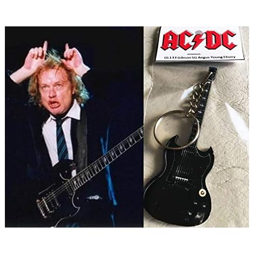 Keychain Guitarra Gibson Sg Ébony Angus Young AcDC