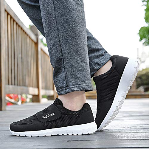Image of LEADER SHOW Men's Casual Comfort Walking Shoes Ultralight Flats Non-Slip Hook & Loop Fashion Sneakers