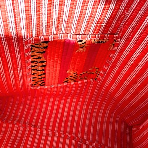 Bolso tote acolchado de algodón con estampado de tigre para mujer, bolso reversible de hombro, ligero para compras y viajes, regalo estilo jungla para ella | Sensación suave acolchada miniatura 4
