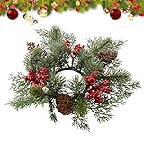 Coronas de velas de Navidad, anillos de vela de corona...