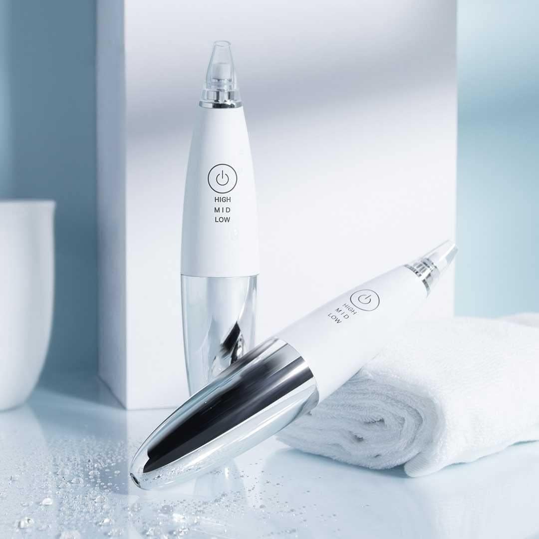 Aspiratore Punti Neri Aspira Pori - Estrattore Acne Comedoni Punti Bianchi Strumento Esfoliante Macchina for la Rimozione Bellezza con 3 Potenze di Aspirazione Regolabili e 4 Sonde di Ricambio