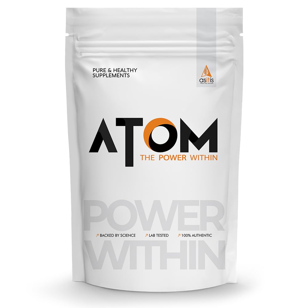 AS-IT-IS Nutrition ATOM Plant Protein Complex I Clinically Tested Whey Protein Equivalent I 26g Protein I Ashwagandha-Infused Vegan Protein - 1kg, Choco Hazel Fusion