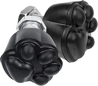 INOOMP 2pcs roller Plugs Blocks Inline Replacement Paw Stops Stoppers Four Row Wheel Shape Skating Professional for Double Brake Parts & Skate Supplies Brakes Skates Block Er Black
