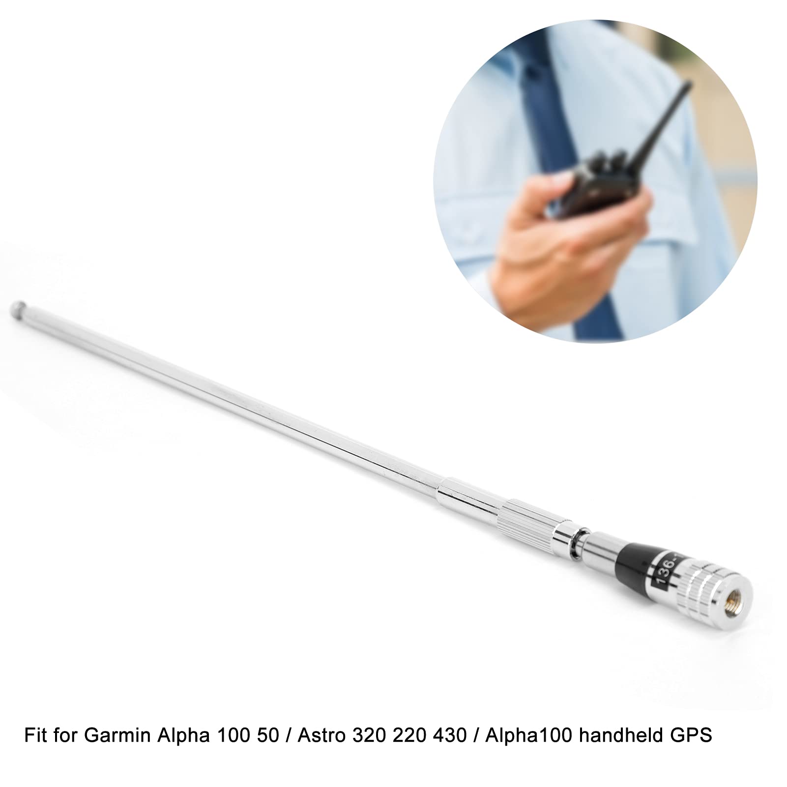 Expandable Handheld Antenna, High?gain Telescopic Antenna, for Alpha 100 50 / Astro 320 220 430 / Alpha100 Handheld GPS, , Strong and Stable
