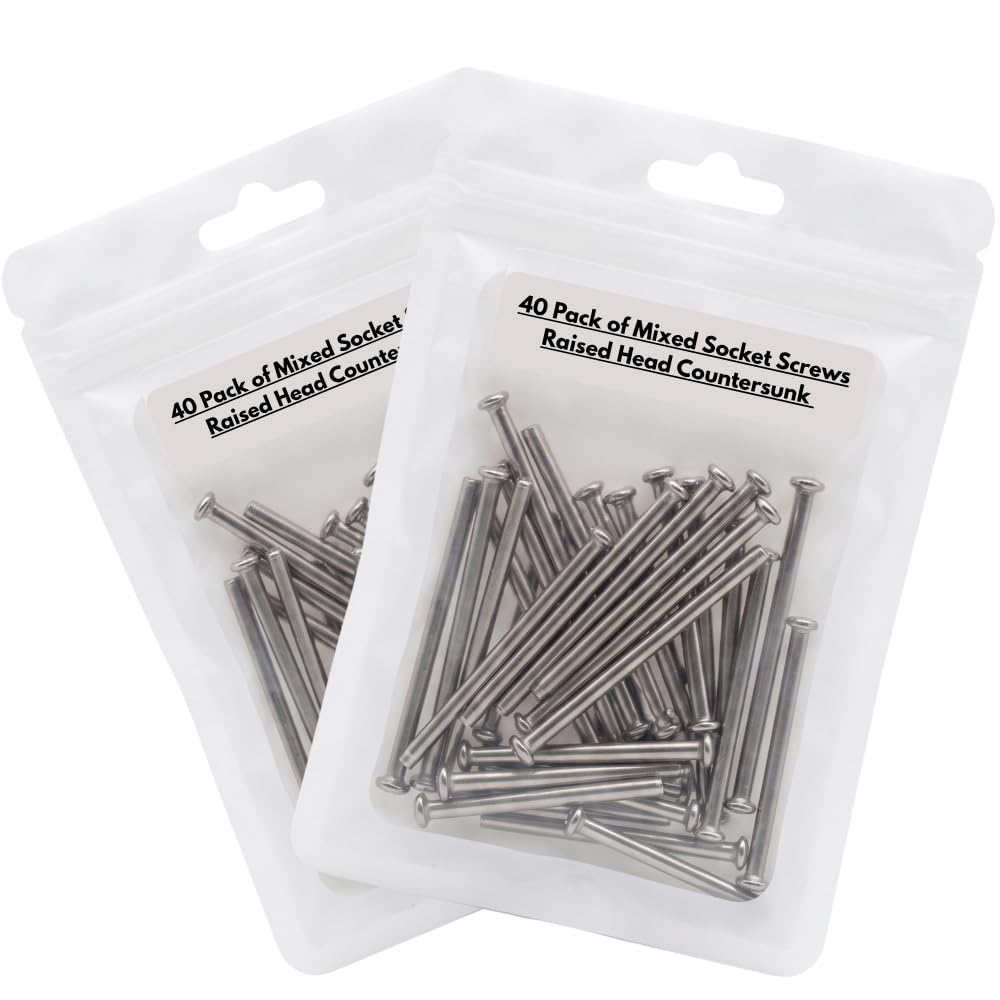 2 Packs of 40 Mixed M3.5 Screws 35mm, 40mm,50mm and 75mm Long Assorted Electrical Machine Screw for Light Switch and Plug Sockets Bright Zinc Plated DIY Plated Slotted Head (80) — image 1
