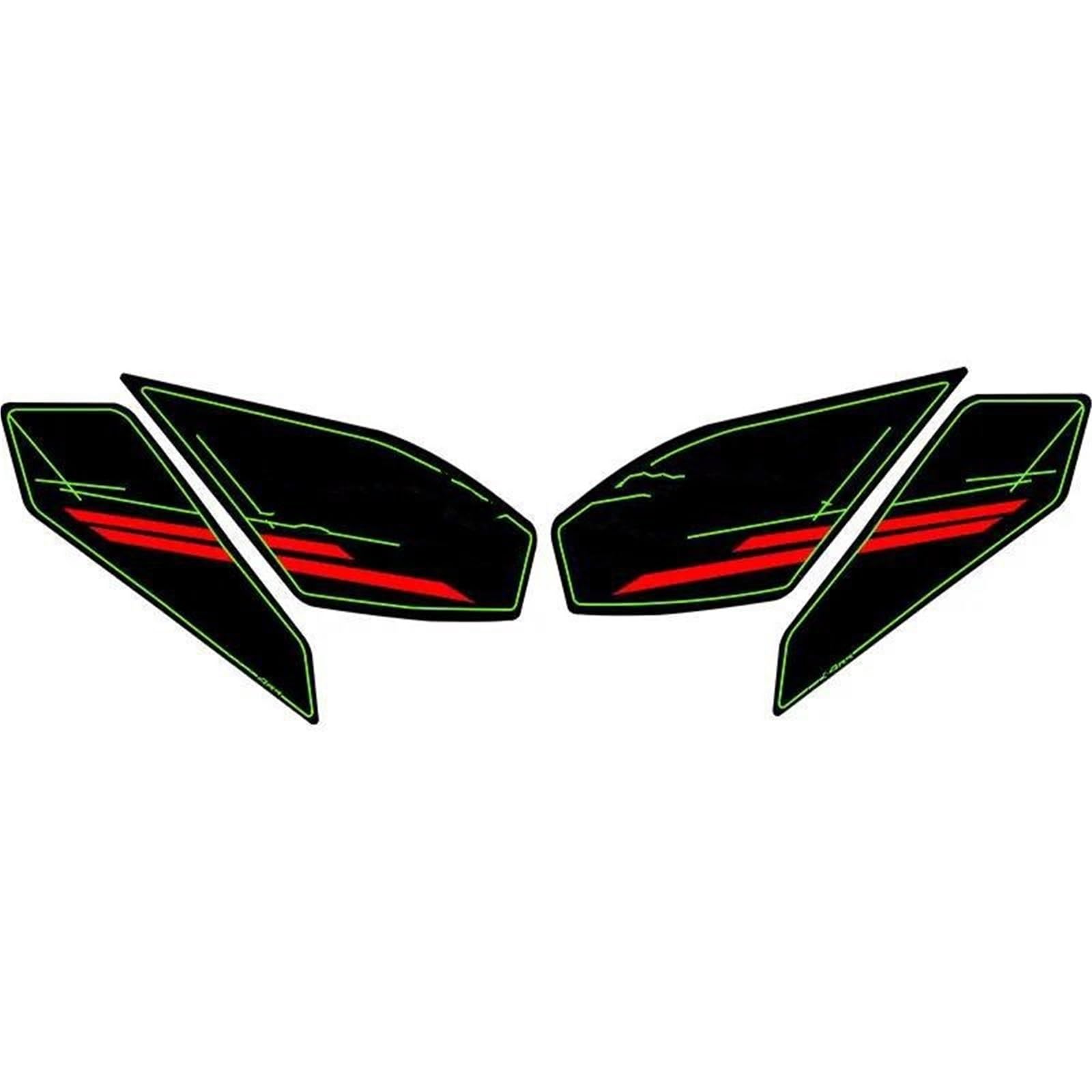 for Kawasaki for ZX4R for ZX4RR Motorcycle Body Fairing Sticker Tank Pads Gas Grip Traction Protector Fishbone Tank Pad(Color11)