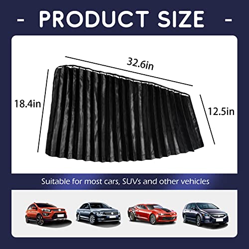 Image of ZATOOTO Car Side Window Sun Shades - Front Privacy Magneic Black 2 Pcs Automotive Covers - Sunshades Curtain Prevent Glare and UV Rays for Baby