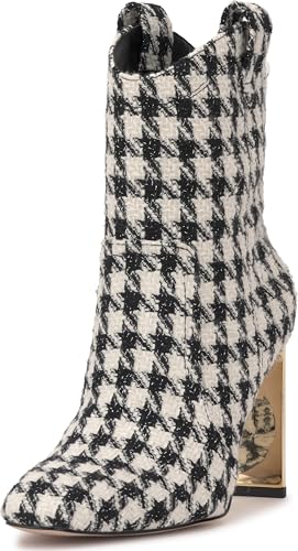 Jessica Simpson Women's Xovira Mid Calf Boot, Black/White, 7