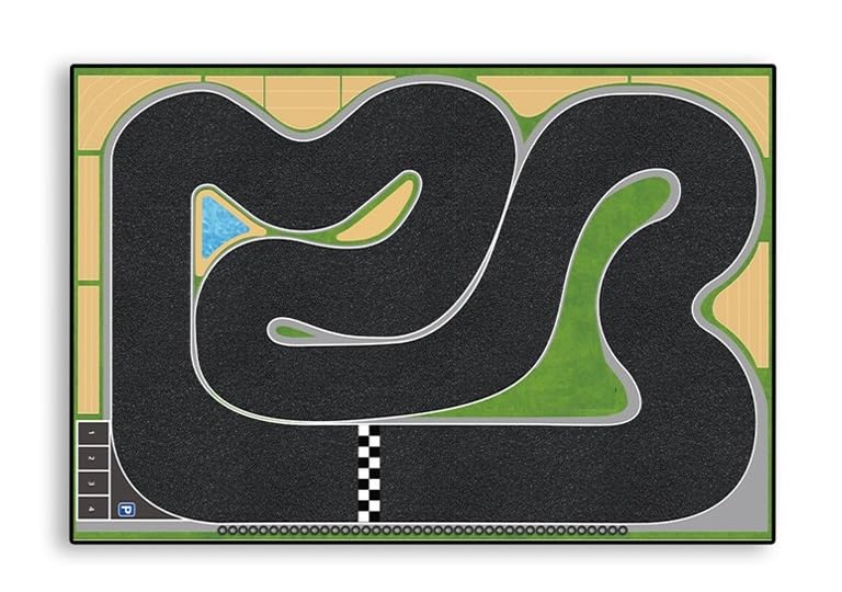 Turbo Racing 1/76 Mini RC Car Parts Plastic Rubber Race Track - Racing Car Track Mat Fast Layout...