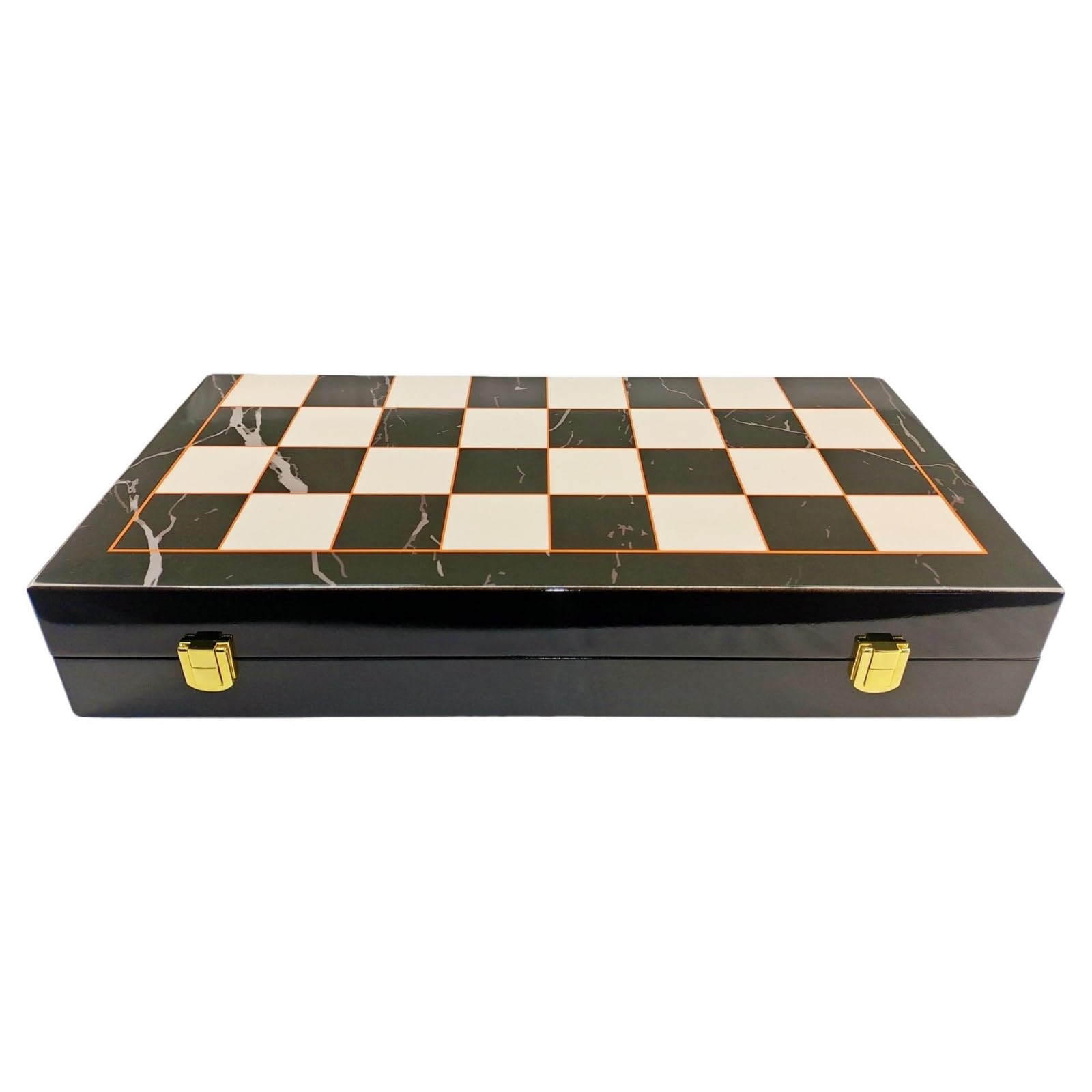 schachspiel 15 Zoll großes Schachspiel for Erwachsene und Kinder mit gewichteten Acrylfiguren, tragbares, zusammenklappbares Holzbrett, Elegantes klassisches Spiel