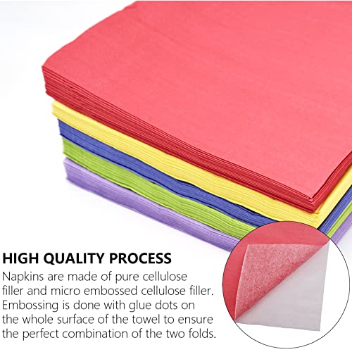 Tovaglioli di carta colorati, 100 pezzi Rainbow