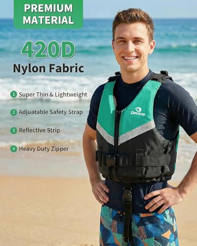 Image of Owntop Swim Jacket Kids Adults | Super-Thin & Lightweight | Comfortable Crotch Strap | Easy-to-spot Colors | Swimming Training, Kayak, Boating