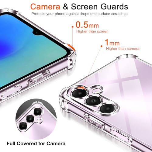 Image of Lustree Back Cover Transparent Case Compatible with Samsung Galaxy A05 | Clear + TPU Case with 4 Corner Air Cushion Protection & Camera Protection | Slim& Stylus Cover