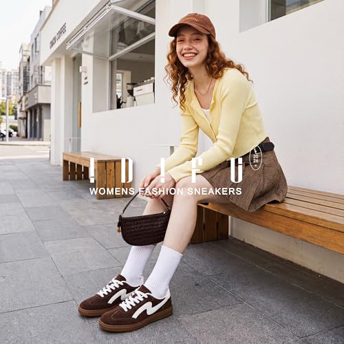Image of IDIFU Womens Fashion Sneakers Comfortable Cute Casual Tennis Shoes | Non Slip Memory Foam Lightweight Trendy Retro Sneakers