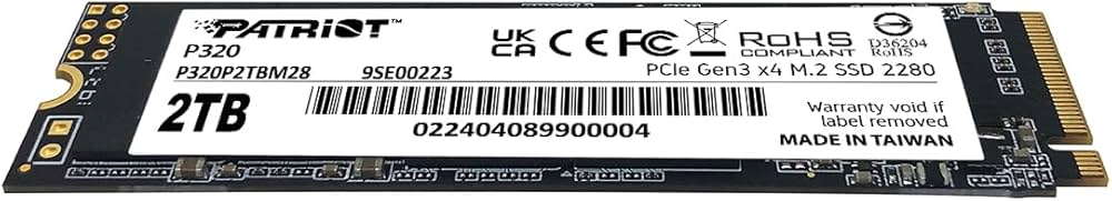 Amazon | Patriot P320 2TB Internal SSD - NVMe PCIe Gen 3x4 - M.2 Amazon | Patriot P320 2TB Internal SSD - NVMe PCIe Gen 3x4 - M.2