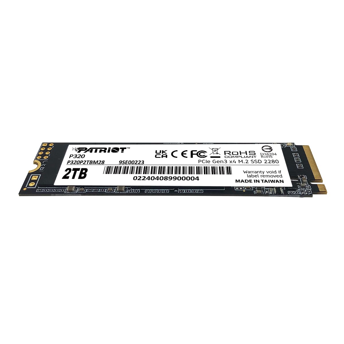 Patriot Memory P320 2TB Internal SSD - NVMe PCIe Gen 3x4 - M.2 2280 - Solid State Drive - P320P2TBM28