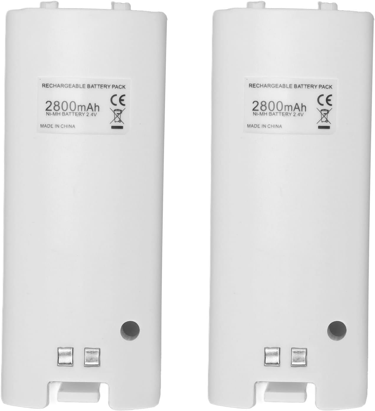 Asixxsix Remote Battery Charger, Rechargeable Portable Dual Charging Station Dock with Power Cord and AC Adapter for Wii Game Remote Control Battery (White), Asixxsixxmhro6npg4-12