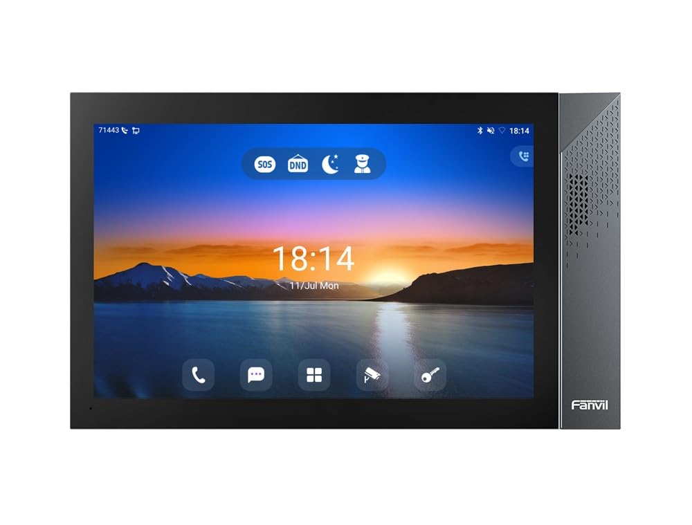 fanvil i57A système vidéophone 25,6 cm (10.1") Acier inoxydable, Noir
