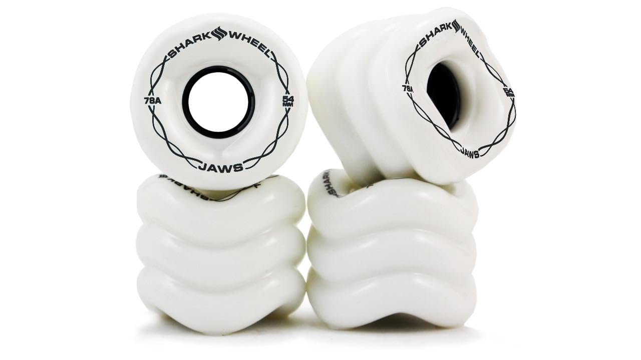 Amazon | Shark Wheel 54mm Jaws スケートボードホイール (ホワイト
