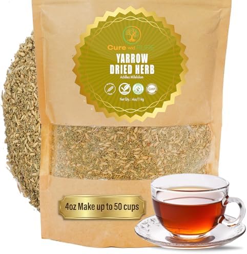 Cure wid Pure Organic Dried Yarrow Herb 4 oz Cut & Sifted Yarrow Tea