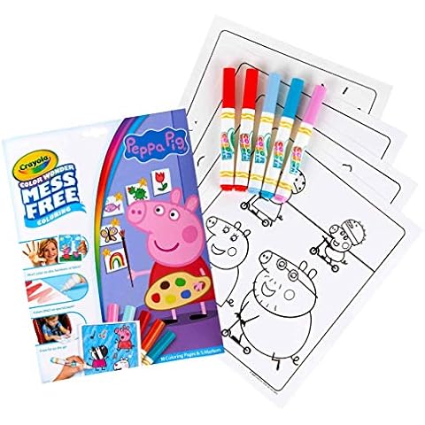 CRAYOLA Color Wonder - Peppa Pig Mess-Free Colouring Book (Includes 18 Colouring Pages & 5 Magic Color Wonder Markers) Cover