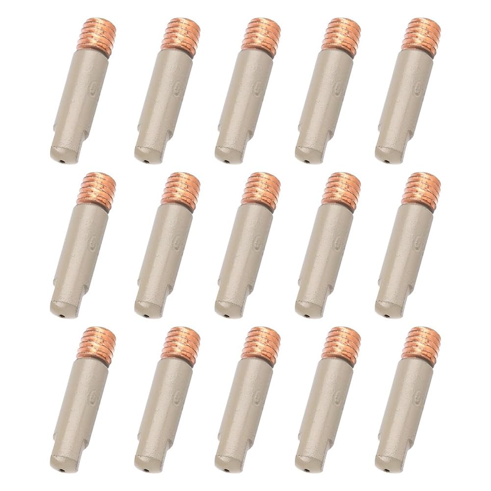 UDSKNV[KSL for Enhanced for Welding Performance- Anti-Spatter Nozzles(0.8mm), 15PC Ceramic Coated MIG Welding Tips Set