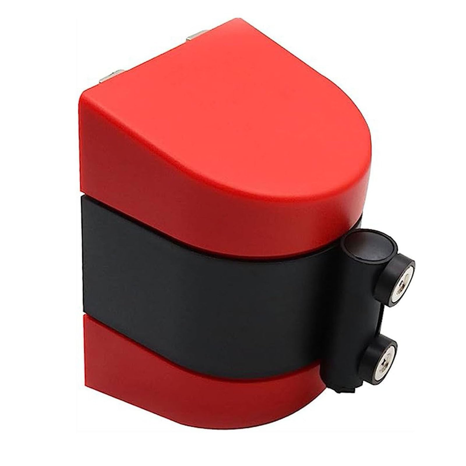 Tavkomco Red Magnetic attraction Retractable Belt Barrier, with mounting accessories,6.6/9.8/16.4FT Magnetic Wall Mount Safety Cordon Barrier,Queuing Safety Tape Cordon(A,5M/16.4FT)