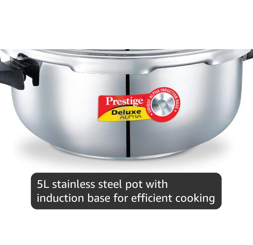 Amazon.com: Prestige 5L Alpha Deluxe Induction Base Stainless