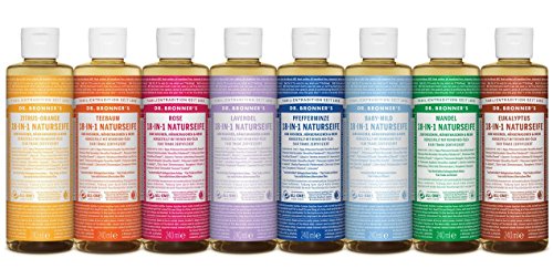 Dr. Bronner´s Naturseife Zitrus-Orange 18-in-1 Magic Soap natürliche Flüssigseife aus biologischem Anbau, vegan, keine Zusatzstoffe, Fair Trade zertifizierte Bioseife (1x240ml) Cover