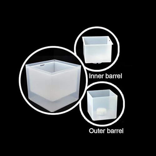 Miniatura 4 de Cubo de hielo LED, 3.5L de gran capacidad, impermeable, con cambio de color, doble capa, cuadrado, champán, vino, bebidas, cerveza, cubo para KTV,