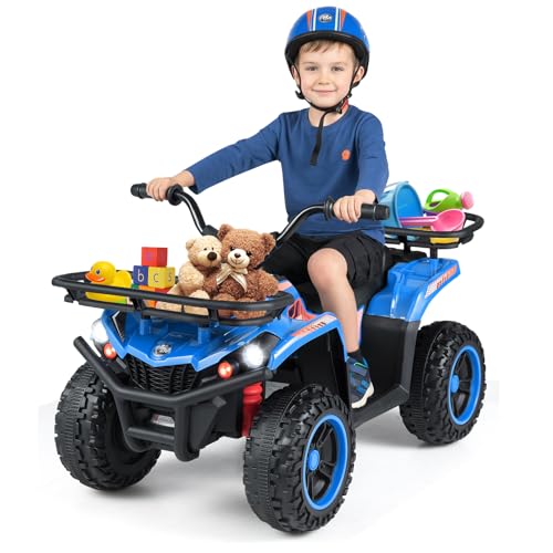 Costzon Kids ATV 4 Wheeler, 24V 5 MPH Electric Ride On Quad