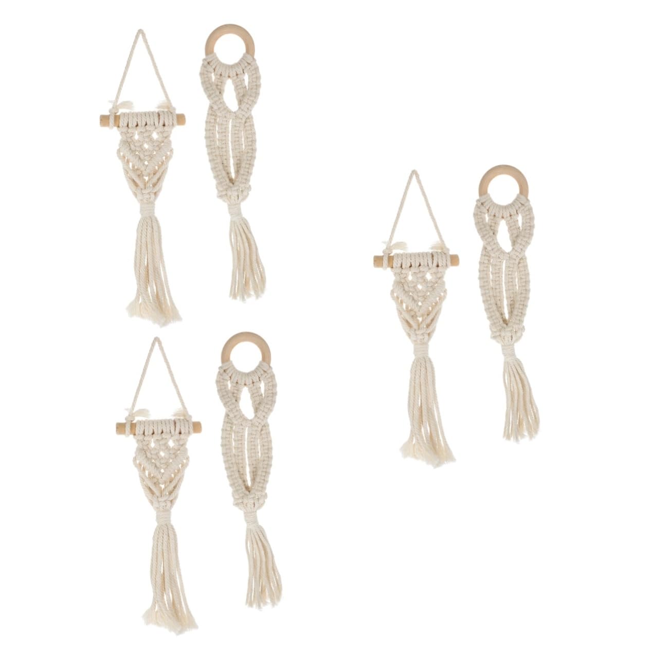 POPETPOP 6 Pcs Panier De Fleurs De Plantes Cintres Rustiques pour Plantes en Macramé Suspendues pour Décor De Porte- À Suspendu Porte- en Macramé Petits