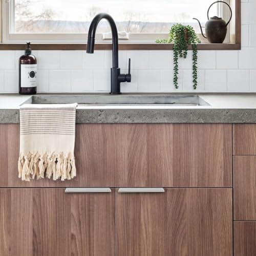 Image of Rergy 4 Pack 10 inch Cabinet Pulls Brushed Nickel Finger Pulls for Cabinets