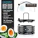 Arendo Sevencook Eierkocher 400 W – Edelstahl Design - 1-7 Eier - Egg Cooker - EIN/AUS-Schalter – 3 Härtegrade wählbar - Warmhaltefunktion - Signalton - BPA-frei | cool grey