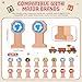 Soulchen 16 Pcs Kids Wooden Traffic Sign Playset 2.2 Inch Educational Road Signs Wooden Mini Street Signals Community Helpers Toys for Preschool Train Track Accessories