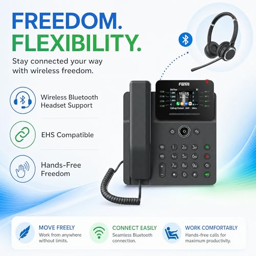 Teléfono VoIP Fanvil V62W con Bluetooth 5.4 y Wi-Fi 6 miniatura 5