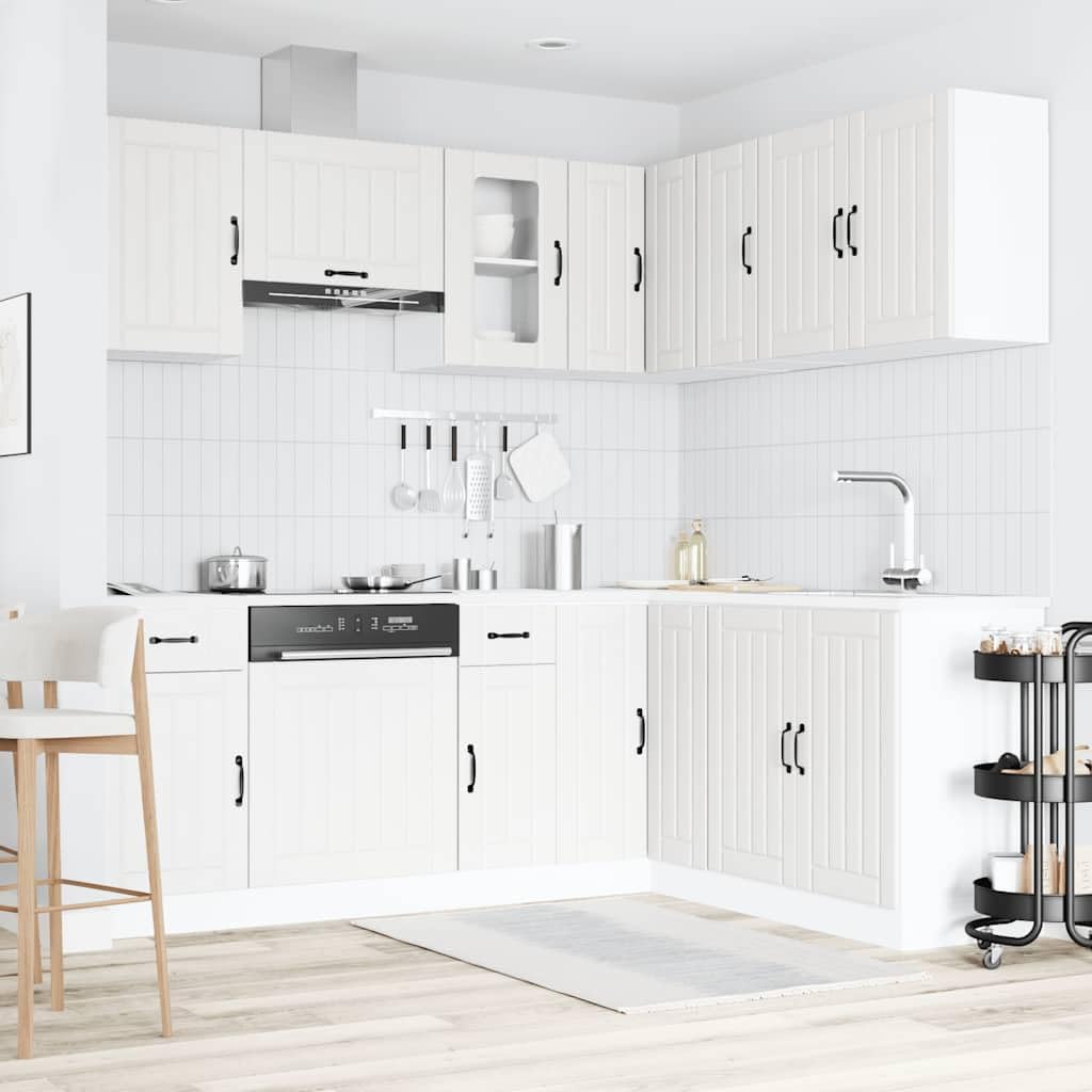 Armadi da cucina Armadi per sala da pranzoSet Mobili da Cucina 11 pz Lucca Bianchi Legno MultistratoAdatto per cucina sala da pranzo balcone
