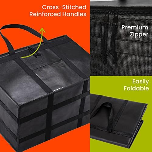 NZ home XXXL Commercial Food Delivery Bag, Massive Size, Insulated Grocery Bag | Ideal for Food & Groceries Delivery, Restaurant, Catering, Buffet Server Transport, YKK Dual Zipper
