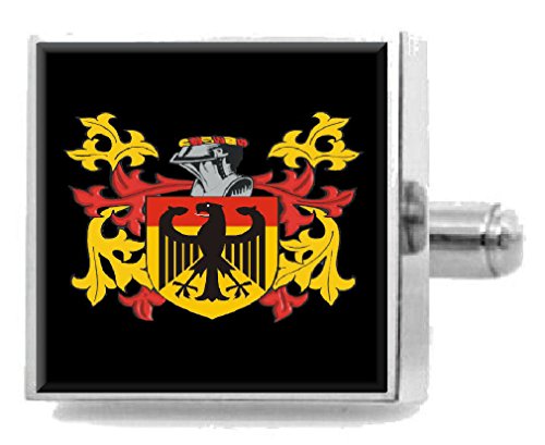 Clip para corbata Boneham England con escudo de armas ingles grabado