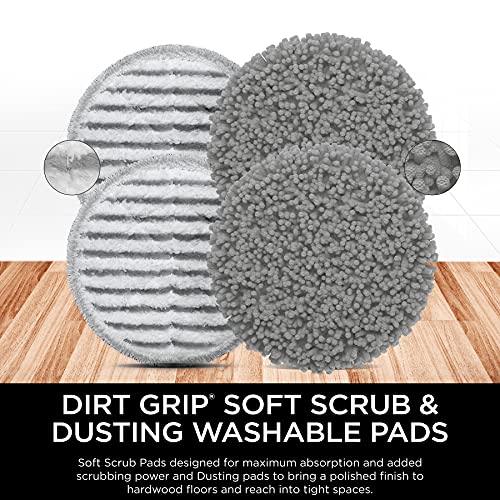 Shark, Grey Xkitp7000D Soft Scrub 2 Steam & Scrub Dirt Grip Dusting Washable Pads #TOP1