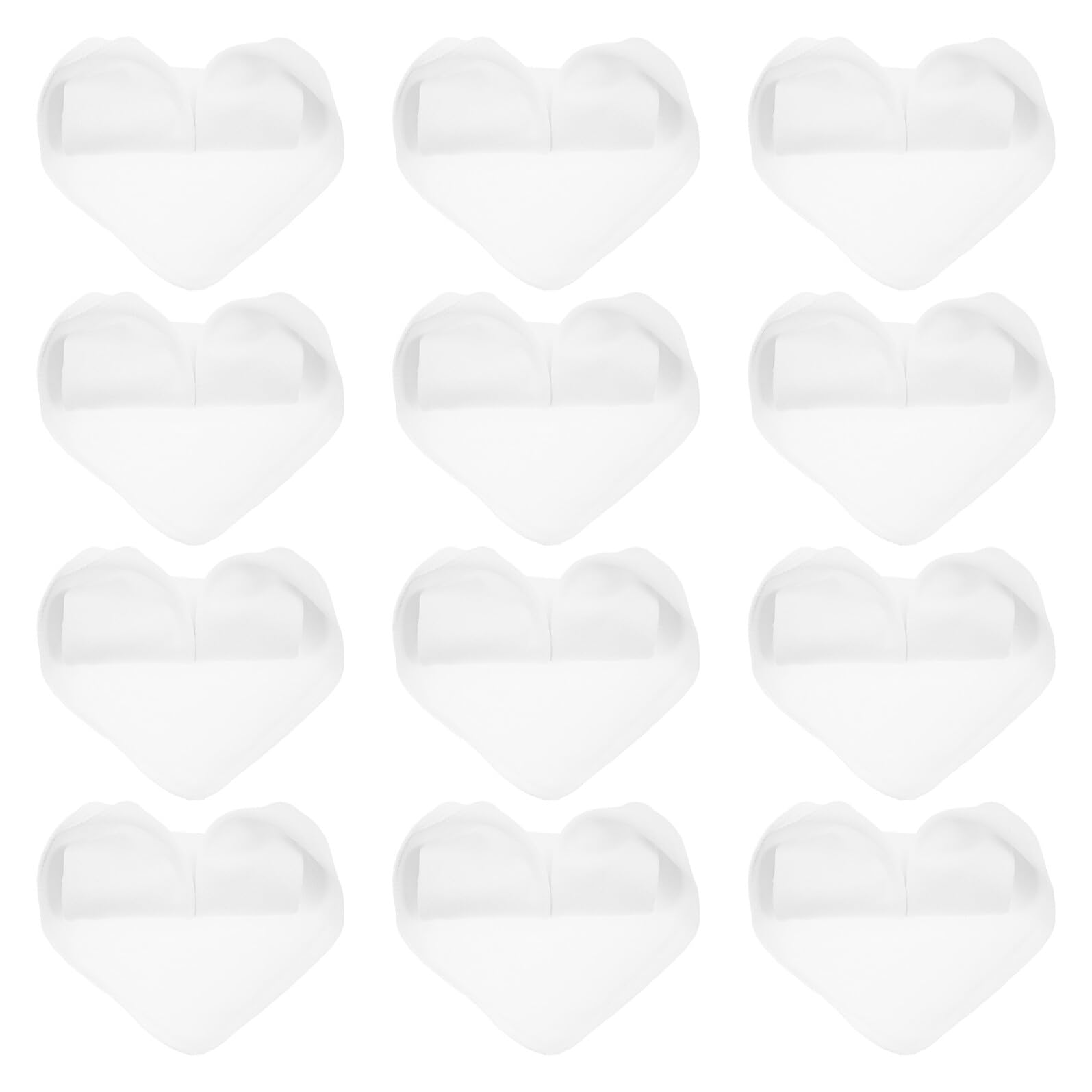 Lot de 12 serviettes de table en polyester blanc 43x43 cm
