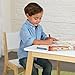 KidKraft Wooden Modern Table & 2 Chair Set, Children's Furniture, White & Natural, Gift for Ages 3-8