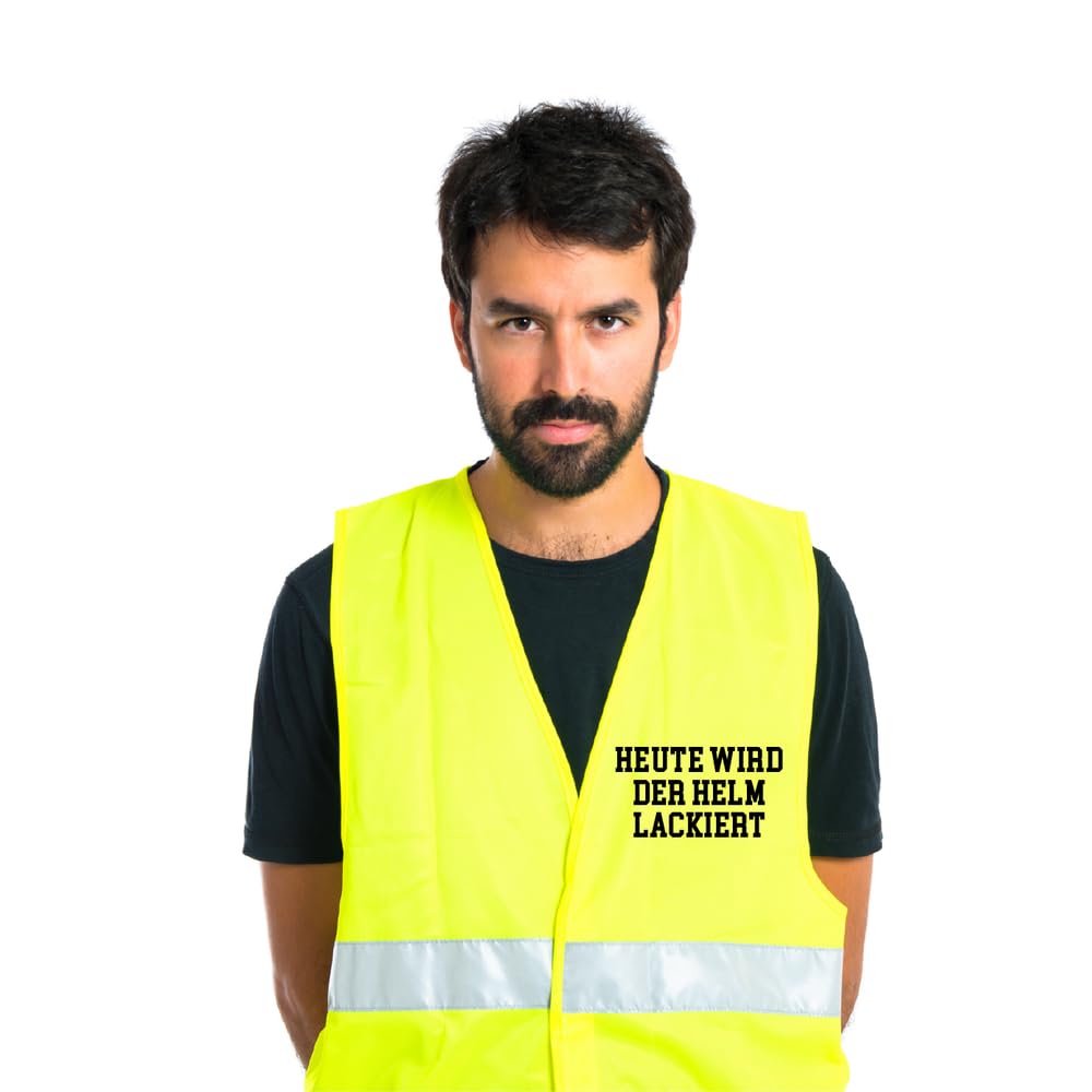 Personalisierte Warnweste mit Wunschtext – Sicherheitsweste individuell bedruckt – Für Events, Party, Bau, Security – Gelb & Orange – XS bis 6XL