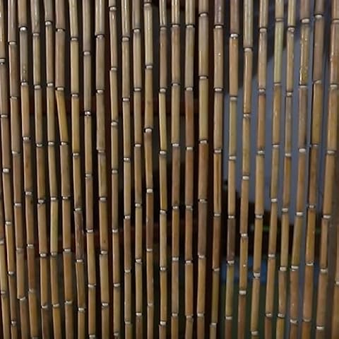 TACHILC Wood and Bamboo Beaded Curtain, Bamboo Beaded Curtain for Doorway 35.5 x 78 inches Cover