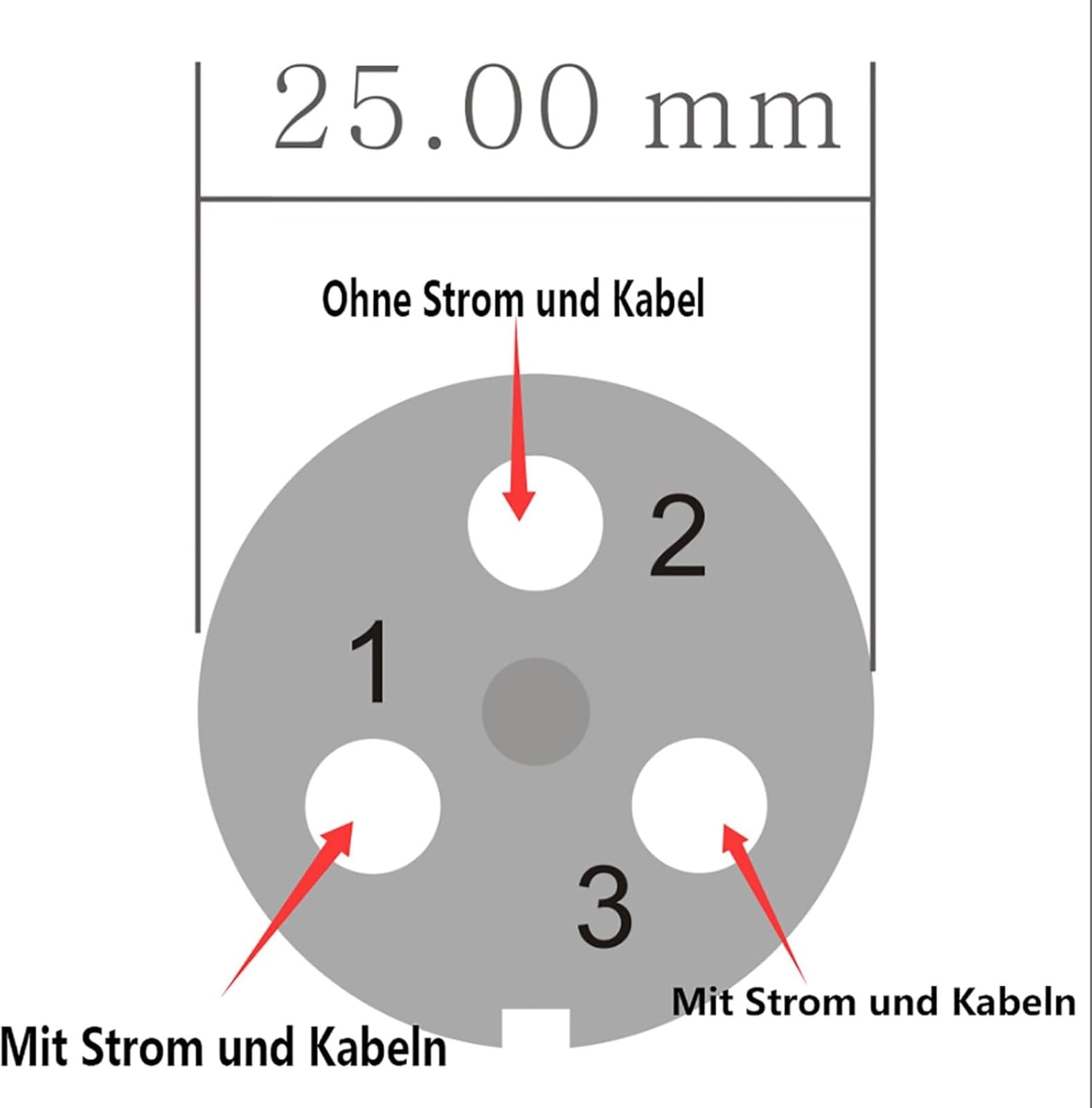 Heissluft Popcornmaschine Zubehör Popcorntopf, Ersatz Popcorn Topf für Elektrische & Handgekurbelte Geräte, Antihaft Anti-Scorch Design, Einfach zu Reinigen, 230g Kapazität (3 holes-25mm,A)
