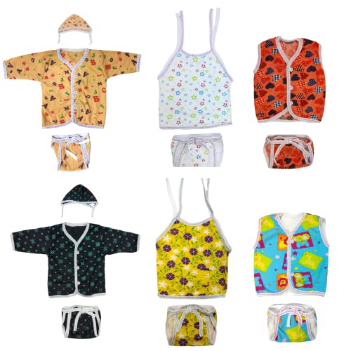 Image of TANGY Adorable Newborn Dress with Built-in Mittens for Extra Warmth and Style Top Set (Pack of 3)