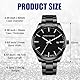 OFFCUP Herren Uhr Analog Quarz Chronograph Mit Edelstahlarmband, Datum, Mode Casual Business Klassische Elegantes Geschenk - Silber