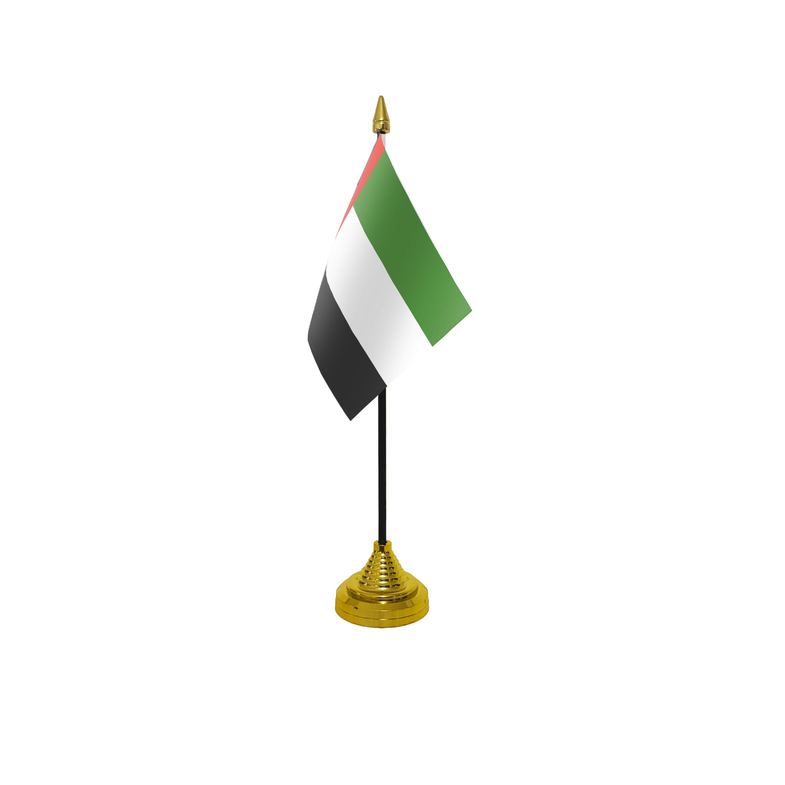 Flagtex United Arab Emirates Small Table Flag With Gold Base