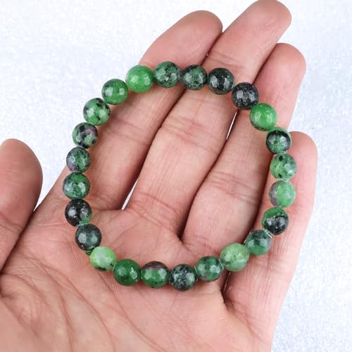 Image of Reiki Crystal Products Natural Crystal Stone 8 mm Faceted Diamond Cut Beads Bracelet for Men & Women | Reiki Charged Gemstone Bracelet | Multiple Stone Variants Available